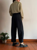 Pantalone con pince nero