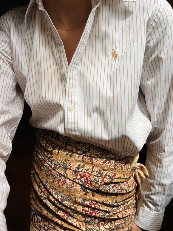 Combo pareo + camicia Ralph Lauren • bianco e senape