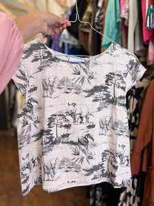 Maglietta sartoriale lino safari