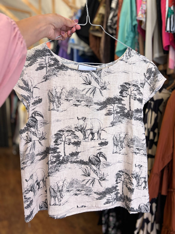 Maglietta sartoriale lino safari