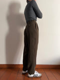 Pantalone quadrupla pince con cintura