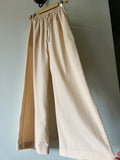 Pantalone sartoriale ampio satin beige