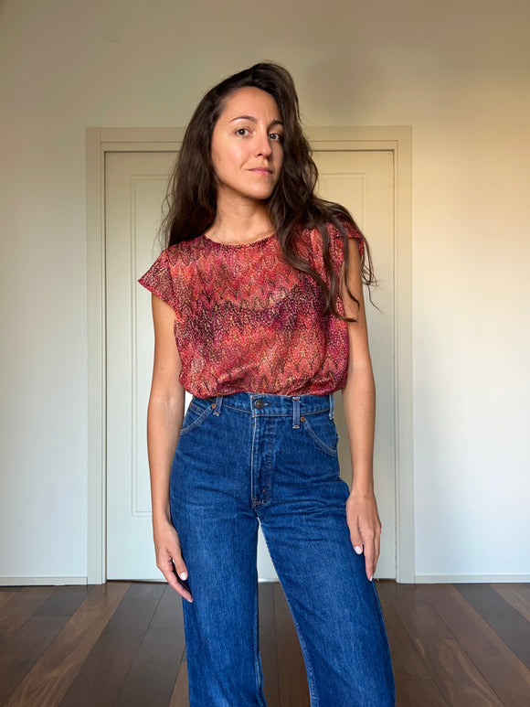 PRE ORDINE • Maglietta tipo Missoni bordeaux