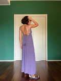 Abito lungo con la schiena nuda • lavanda