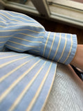 Camicia Ralph Lauren azzurra righine gialle