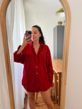 Combo pareo + camicia Ralph Lauren • rosso e fiori grandi