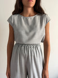 Maglietta fresco lana grigio chiaro