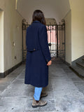 Cappotto blu doppio petto