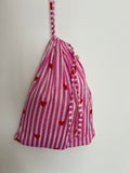 Pigiama corto rosa cuori