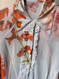 Camicia fiorata con rouche