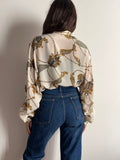 Camicia di seta panna barocca