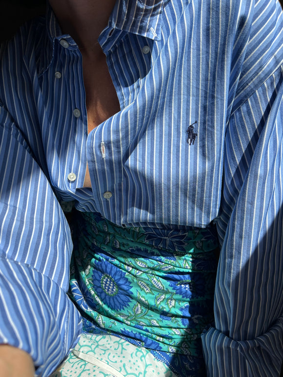 Combo pareo + camicia Ralph Lauren • turchese e blu