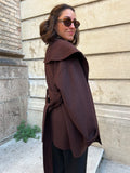 Cappotto sartoriale corto marrone