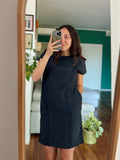 Tubino nero con tasche