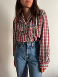 Camicia tartan con ricami