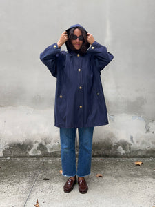 Parka morbido blu