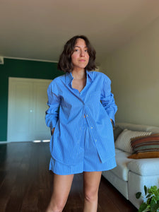 PRE ORDINE • Camicia ampia righe azzurra