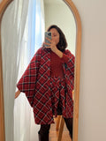 Kimono tartan rosso