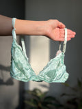 Reggiseno di seta mod.1 • triangolo • verde acqua