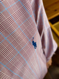 Camicia Ralph Lauren principe di Galles vinaccia