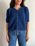 Cardigan mezza manica blu