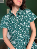 Chemisier lungo stile 90s verde bottiglia
