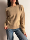 Maglione cachemire basic beige