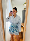 Combo pareo + camicia Ralph Lauren • azzurro righine e fiori