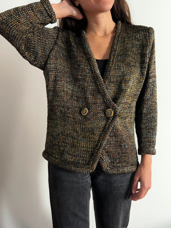 Cardigan in maglia lamé