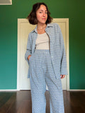 Pantalone sartoriale con le pince sangallo denim