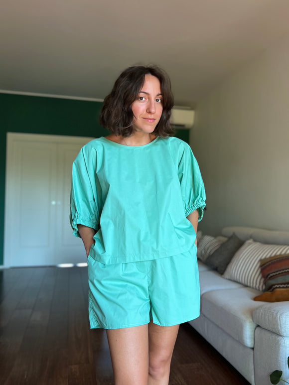 Blusa oversize menta
