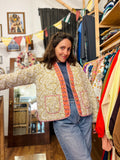 Giacca trapuntata double-face • modello cardigan • conchiglie