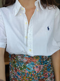 Combo pareo + camicia Ralph Lauren • bianco e fiori colorati