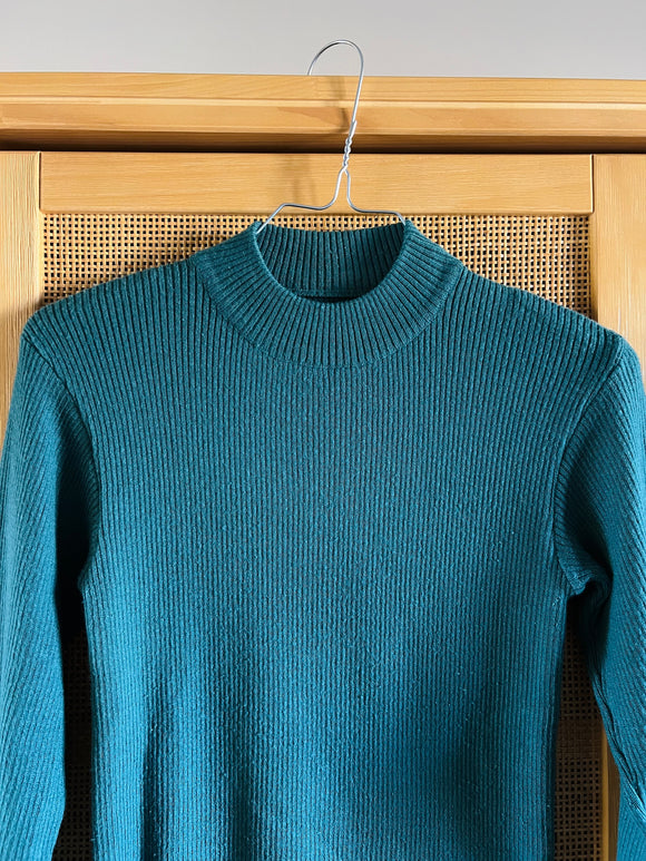 Lupetto a costine ottanio