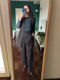 Completo marrone con gilet
