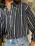 Camicia Gilbi Ralph Lauren blu righe beige
