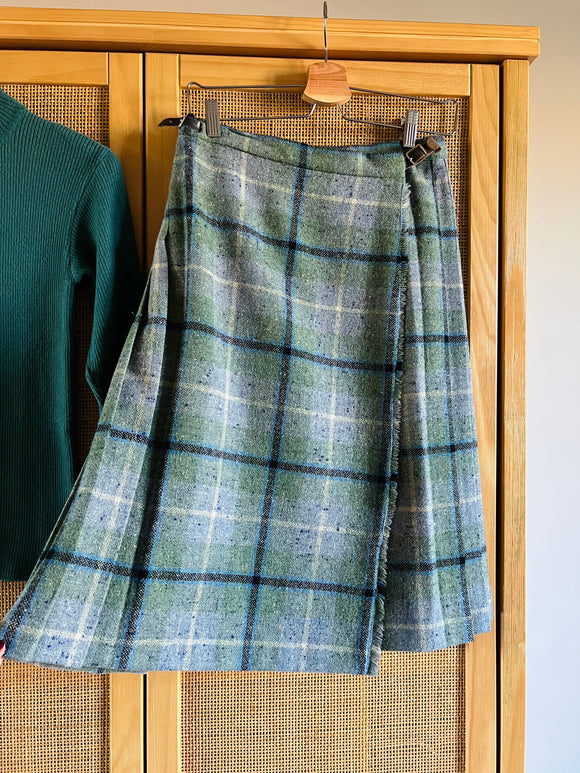 Gonna kilt tartan azzurro/verde