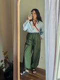 Pantalone sartoriale balloon verde