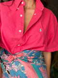 Combo pareo + camicia Ralph Lauren • fuxia e fiori