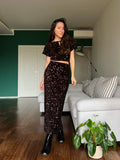 PRE ORDINE • Top paillettes marroni