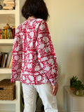 Camicia stampata con laccetto rossa