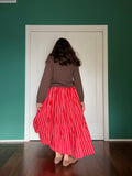 Set gonna + maglione • rosso, rosa e cioccolato