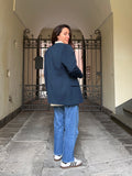 Blazer blu bordo tondo