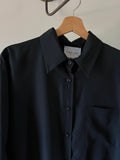 Camicia sartoriale satin nero