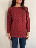 Maglione traforato mattone