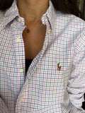 Camicia Ralph Lauren quadretti blu e rosa