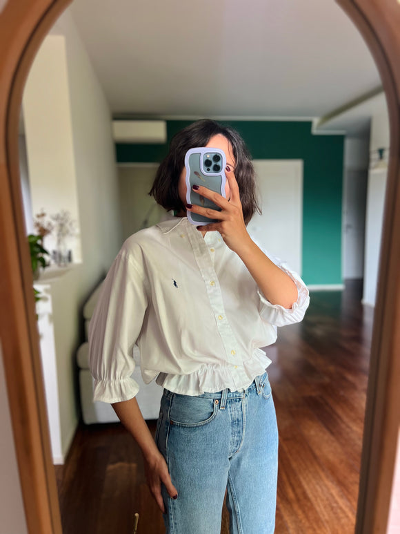 Camicia Gilbi Ralph Lauren bianca stemma blu
