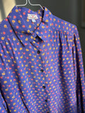 Camicia anni 70 viola fiori