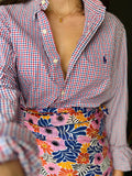 Combo pareo + camicia Ralph Lauren • quadretti e fiori grandi