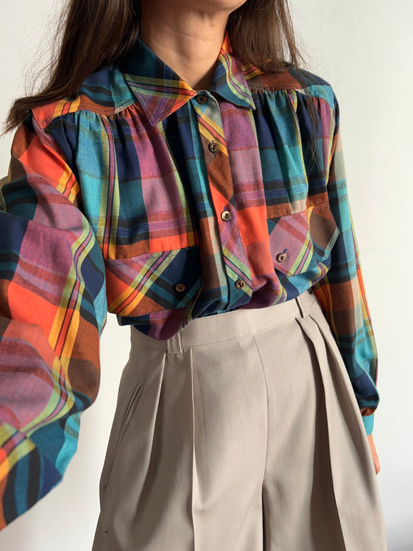Camicia tartan multicolor